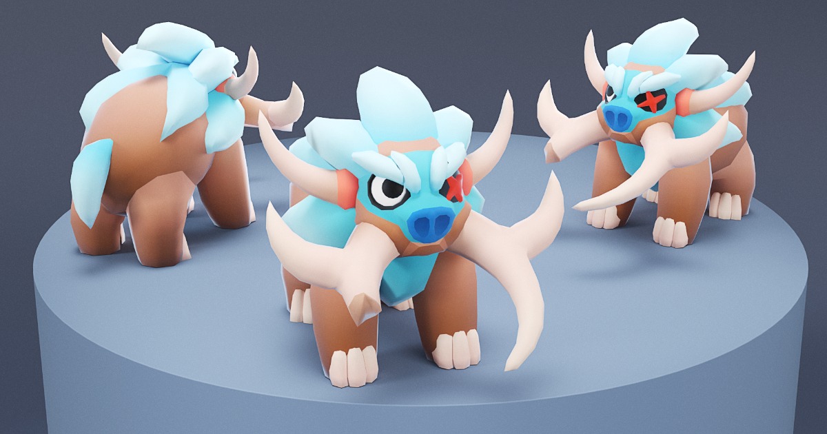 Bison Unity Cartoon Characters - Big Bison Warrior | 3D Creatures | Unity Asset Store