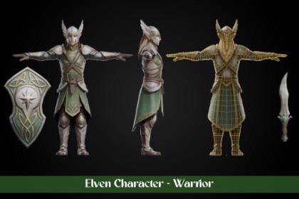 Stylized Elven Character - Warrior