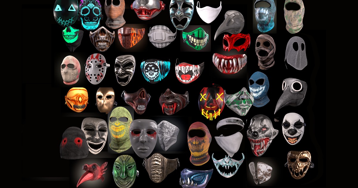 Unity Models Masks Masks Pack Big | Props | Unity Asset Store