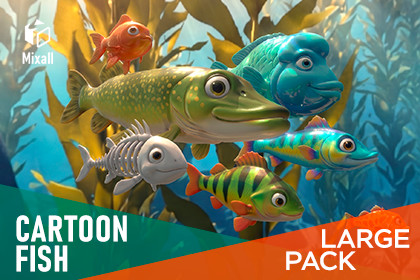 Cartoon fish - large pack