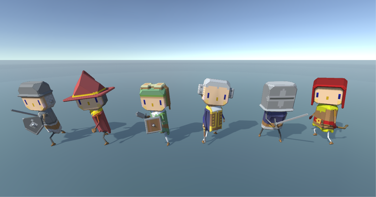 Unity Polygon Character Voxel-like 3D Low polygon characters | Characters | Unity Asset Store