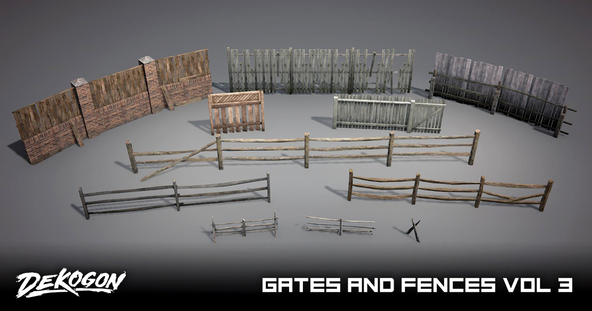 Fences and Gates - VOL.3 | 3D Props | Unity Asset Store