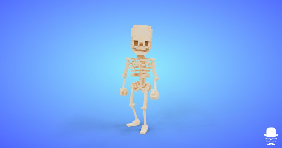3D Voxel Model - Skeleton Character | 3D Humanoids | Unity Asset Store