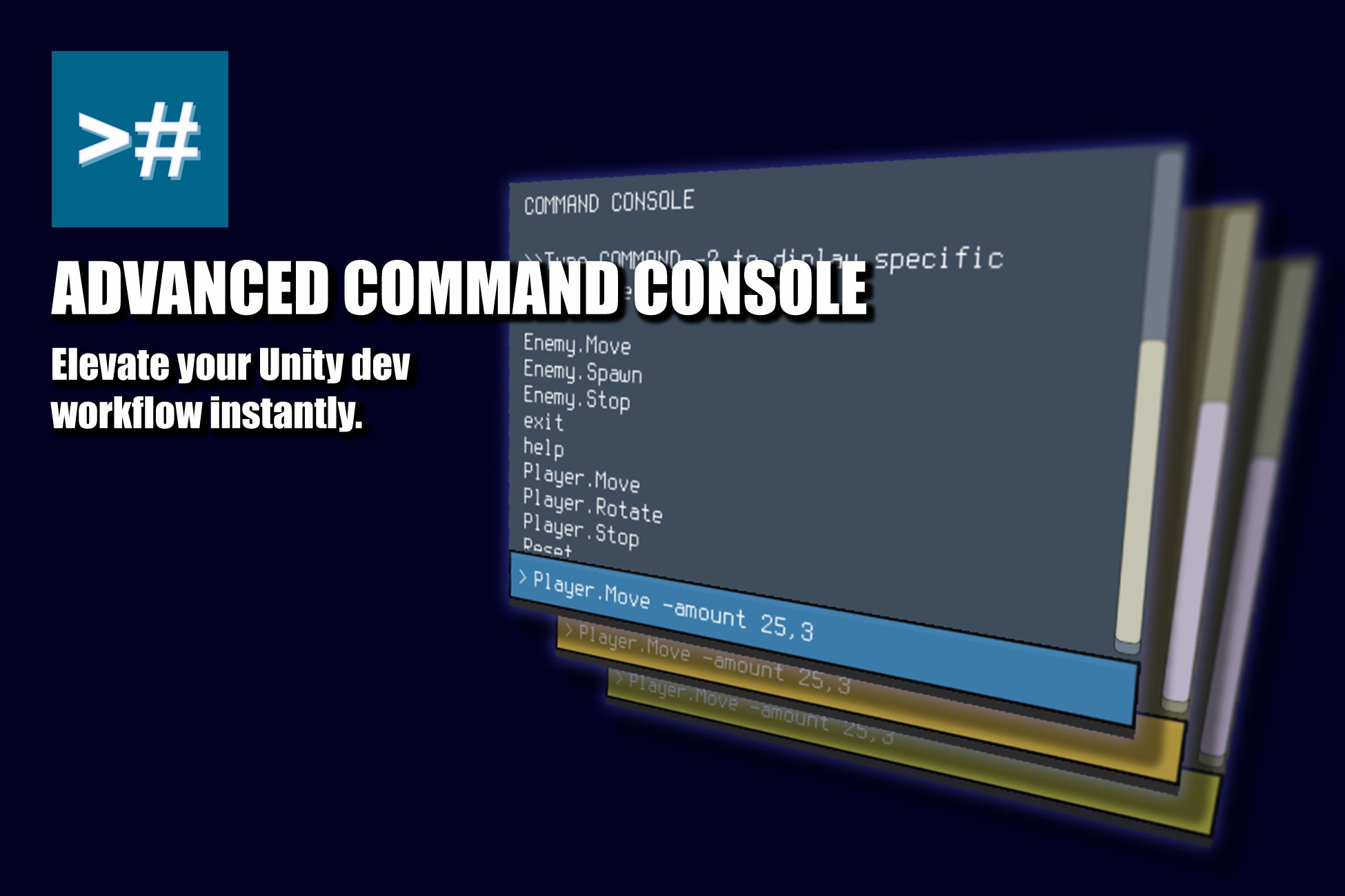 Advanced Command Console LITE Unity Asset Store Advanced command console lite unity asset store