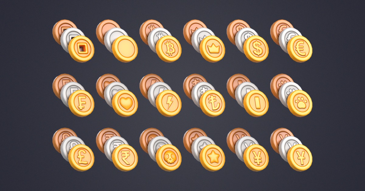 Unity Random Coin Flip Code Coin Pack | 3D Props | Unity Asset Store