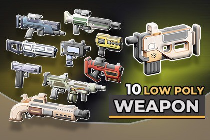 Low Poly Weapon Collection 2