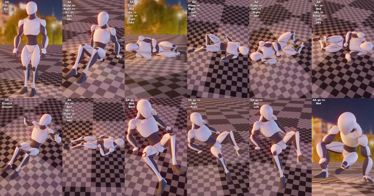 AA Sleep Animations Package | 3D Animations | Unity Asset Store
