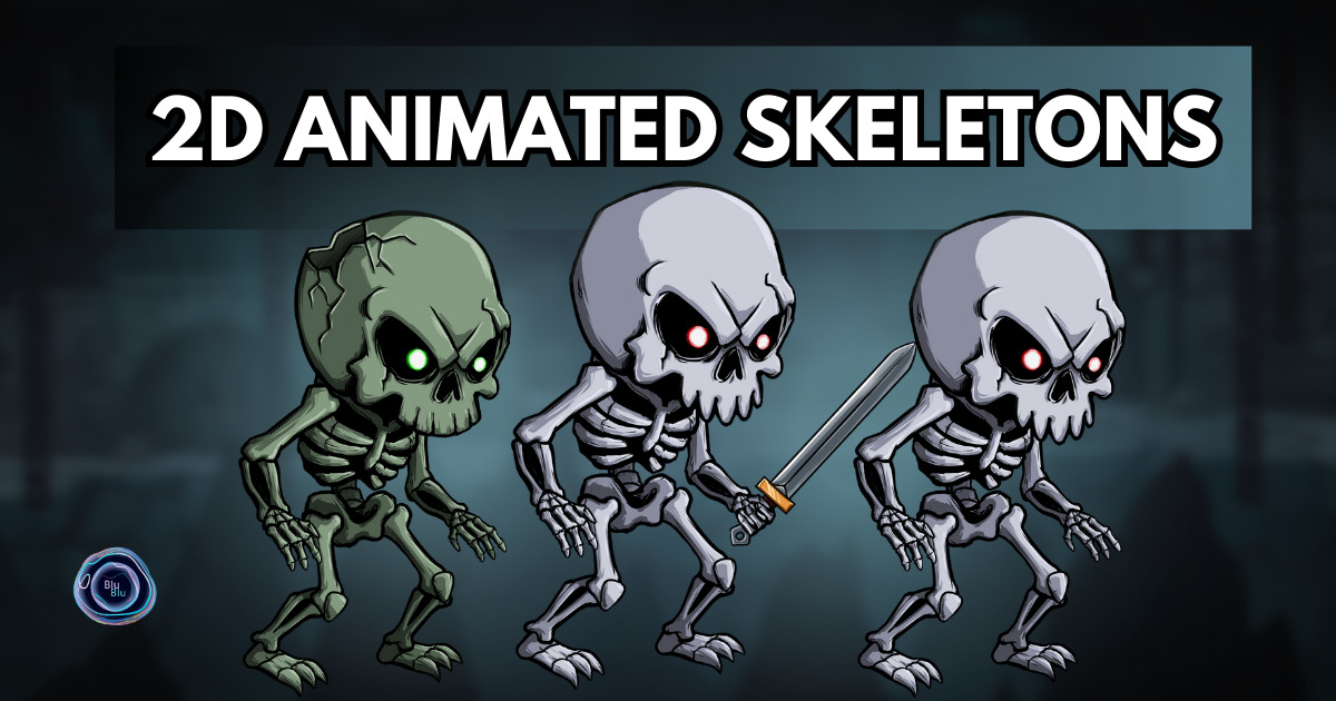2D Animated Skeletons | 2D キャラクター | Unity Asset Store