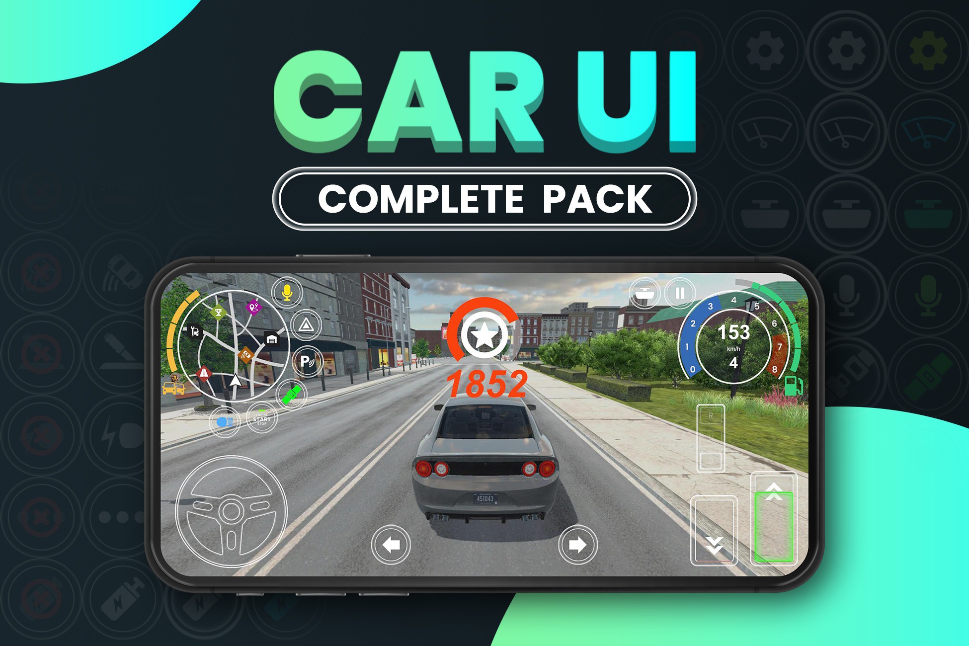 Car UI Complete Pack | 2D GUI | Unity Asset Store