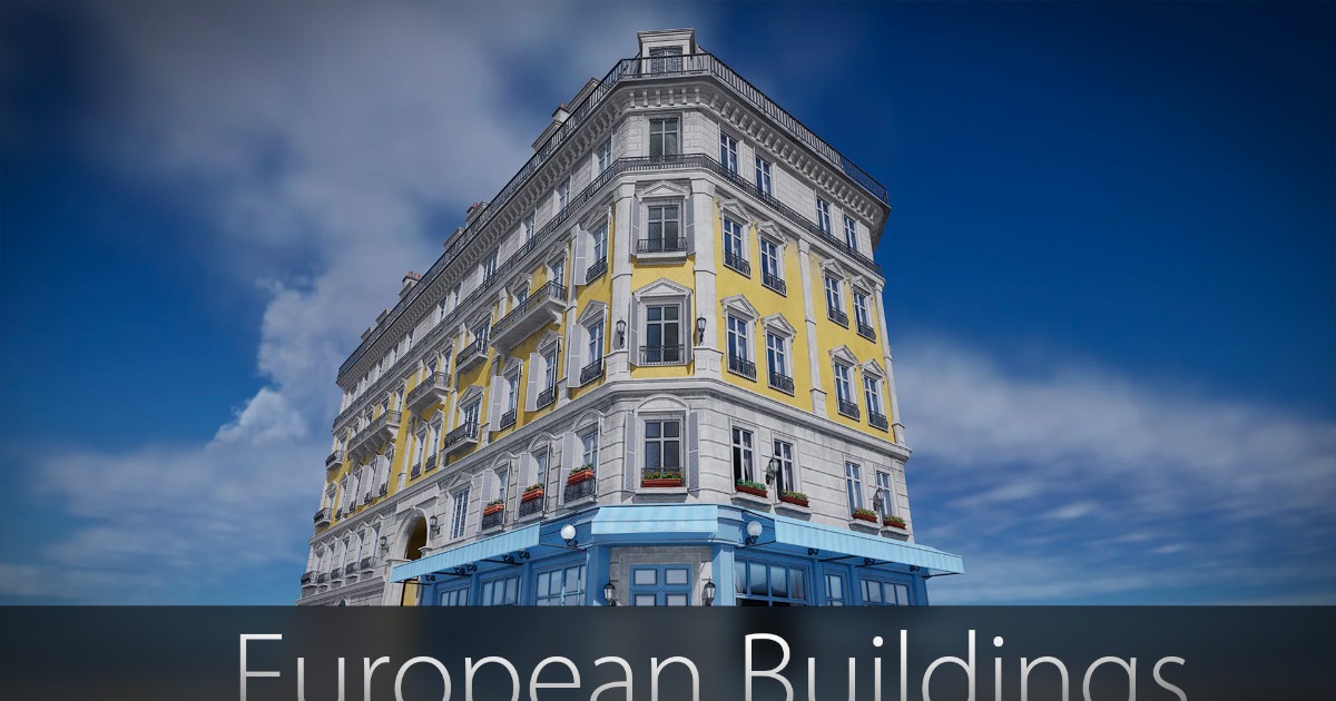 European Buildings Facades | 3D Exterior | Unity Asset Store