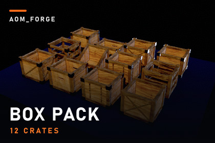 Stylized Wooden Crates Pack – 12 Game Ready Props