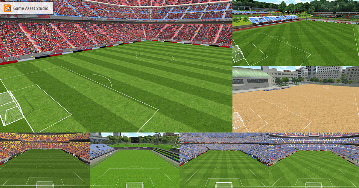 Soccer Stadiums Extension Pack 3D Environments Unity Asset Store