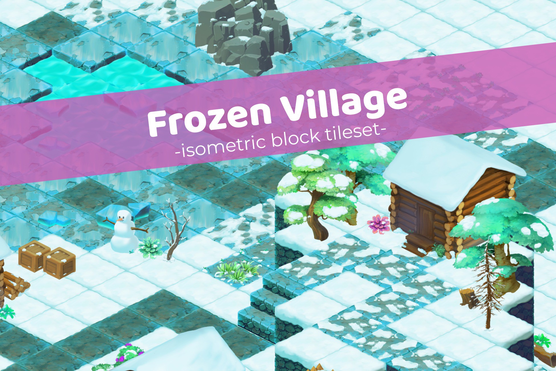 Isometric Tile Set Unity Frozen Village - Isometric Block Tileset | 2D Environments | Unity ...