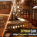 Victorian Clock Shop - Antique Clockmaker's Workshop Interior Vol. 1