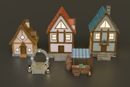 Stylized Fantasy Village Pack
