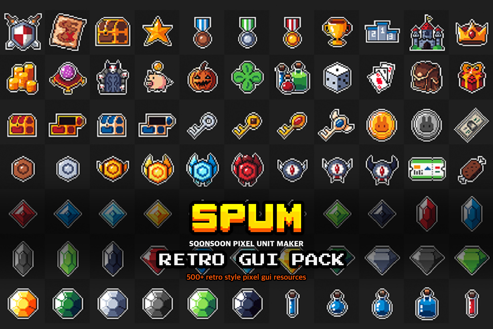 SPUM Retro GUI Pack | 2D GUI | Unity Asset Store