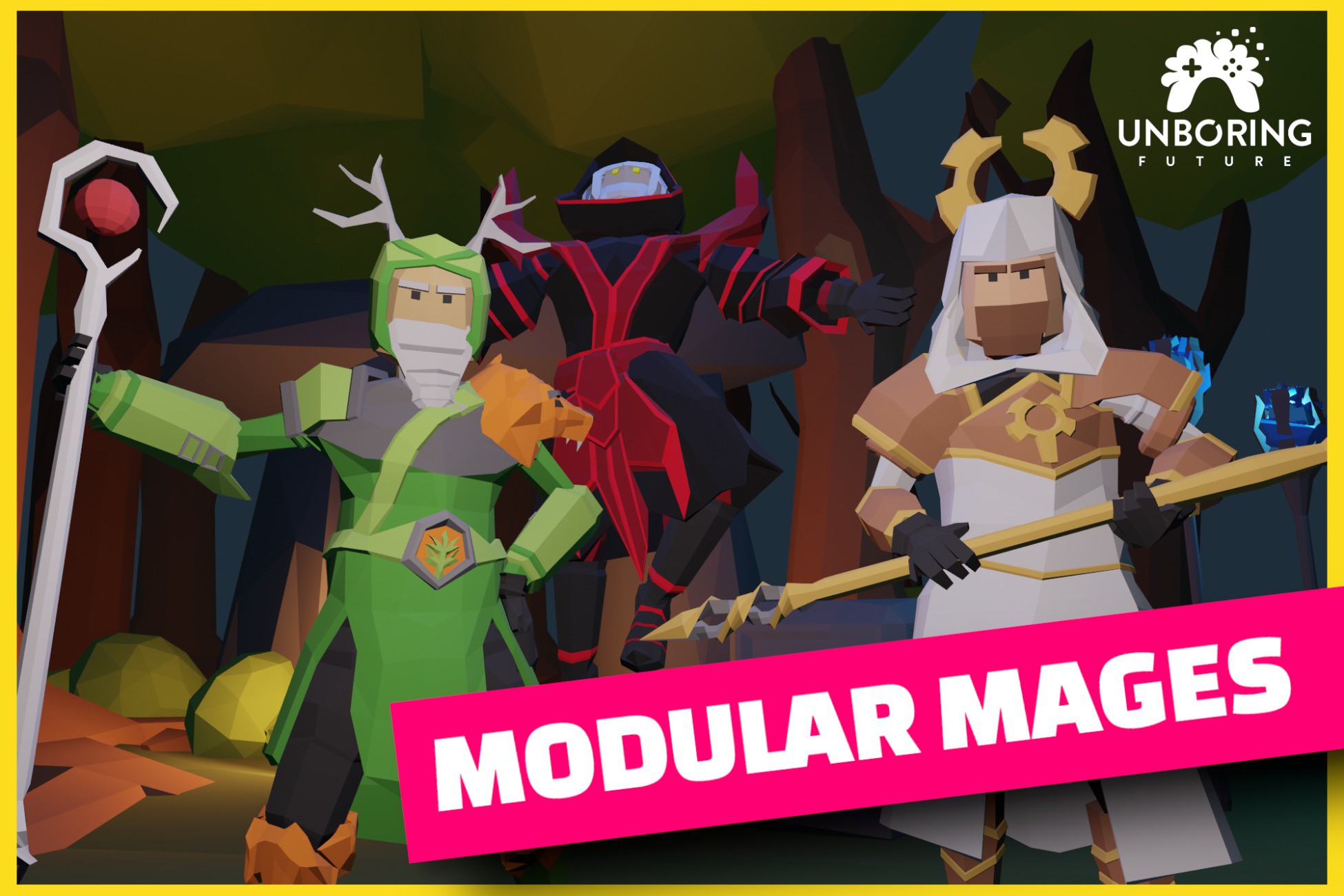 Unity Mages 3D LOW POLY Mages - MODULAR | キャラクター | Unity Asset Store