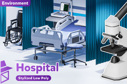 Low Poly Modular Hospital Pack