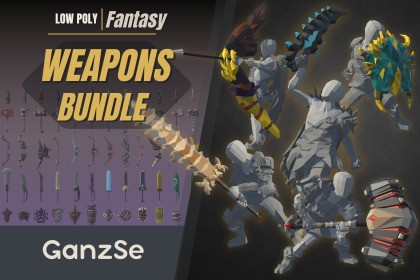 GanzSe Weapons - Fantasy Low Poly Bundle