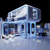 Futuristic Cabin Settlement – Modular Sci-Fi Environment