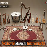 Medieval Musical Instruments - Lutes, Harps, Drums & Fantasy Bardic Props