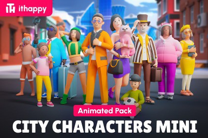 City Characters Mini - Low Poly Animated Pack