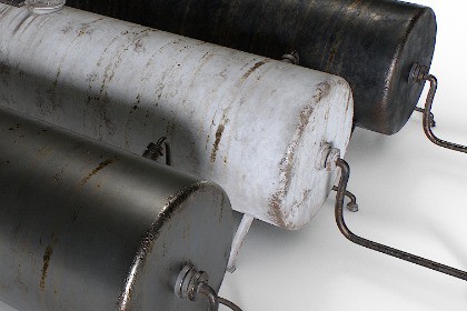 Old industrial metal tank