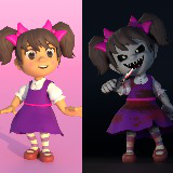 Cute and Creepy Girl Pack 3D
