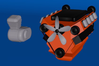 Low-poly engines: Electric_motor, Motorcycle_engine, Petrol_engine (Demo).
