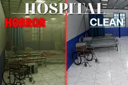 Hospital Clean/Horror Props Pack – Modular Environment | URP/HDRP