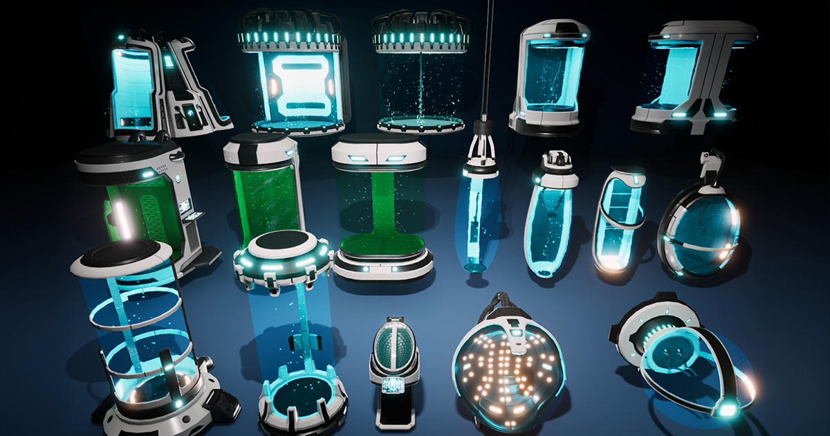 Asset Scanworks Pod Sci-Fi Cryo Pods (Capsules) | 3D Interior | Unity Asset Store