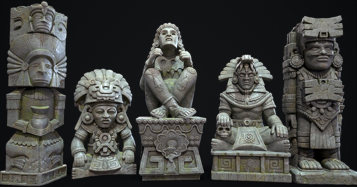 Unity Maya Aztec Inca Aztec Mayan Statue | 3D Environments | Unity Asset Store