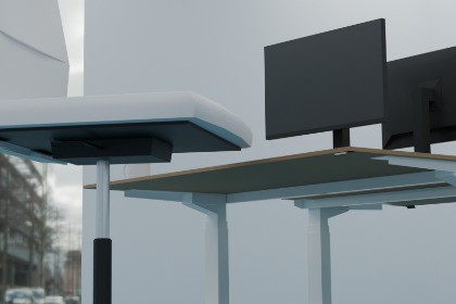 Modern Office Set Low Poly