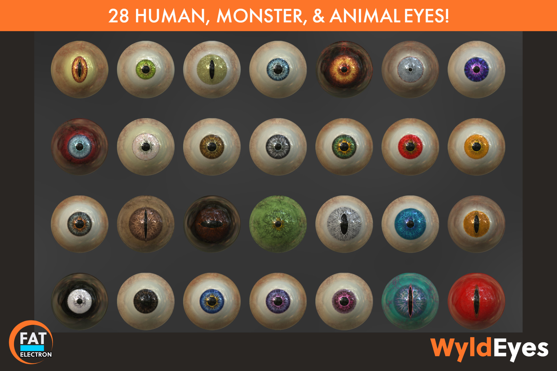 WyldEyes - Quality Eye Textures | 2D Textures & Materials | Unity Asset ...