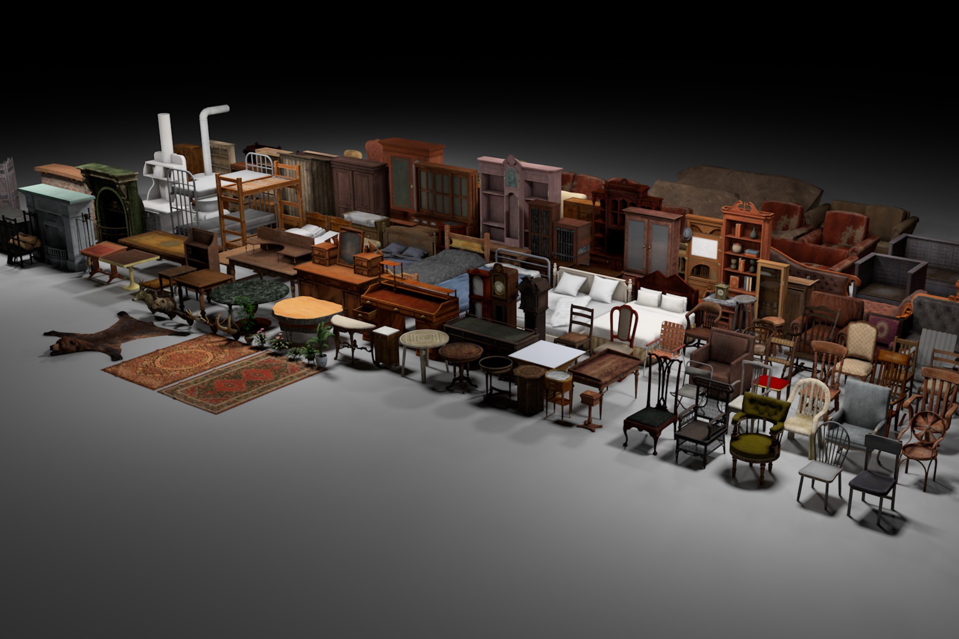 Furniture Using Unity ULTIMATE FURNITURE 150+ | 3D 소품 | Unity Asset Store