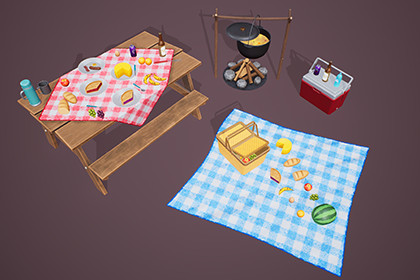 Stylized Camping Foods