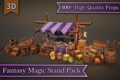 Stylized Fantasy Magic Market Stand