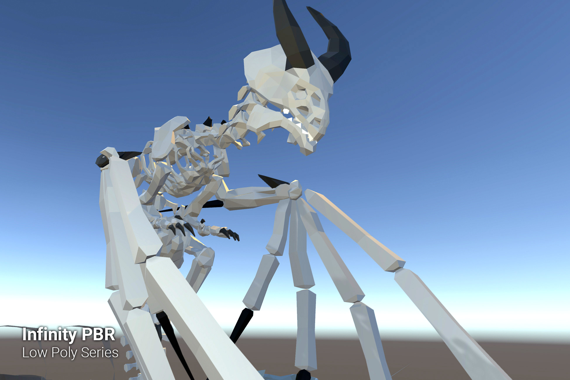 Low Poly Character - Dragon Skeleton - Fantasy RPG