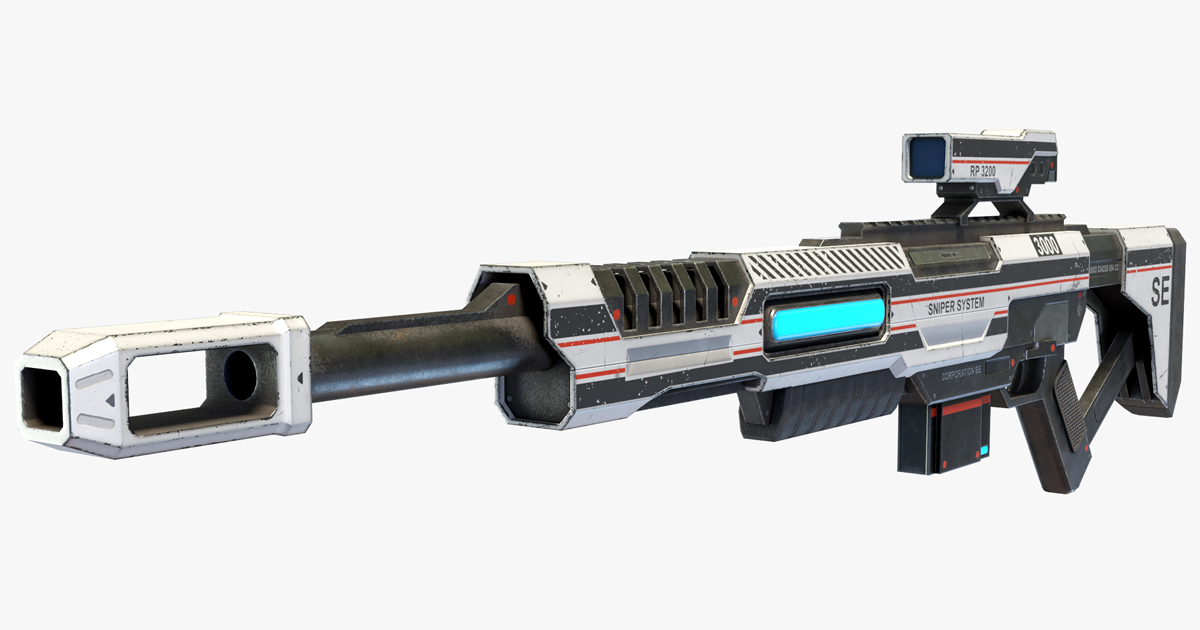 Sci Fi Sniper Rifle | 3D Guns | Unity Asset Store