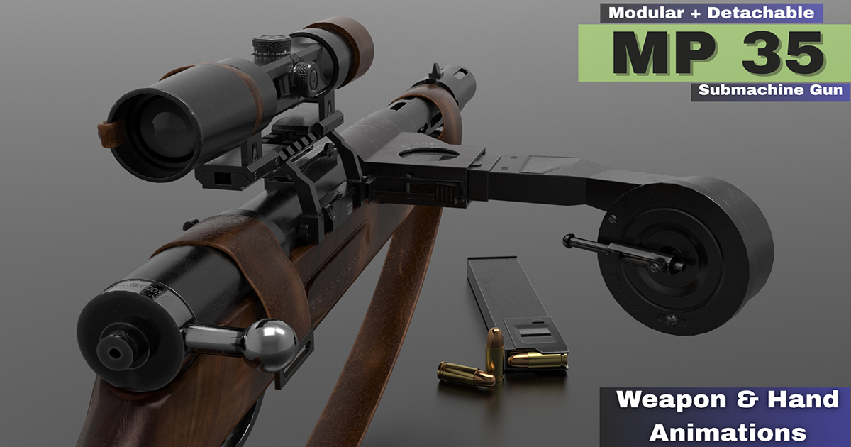 Power Modual Mp 35 MP 35 Weapon (Fps -Tps) | 3D Weapons | Unity Asset Store