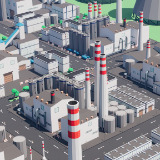 Modular Low Poly Factory [Desktop & Mobile]