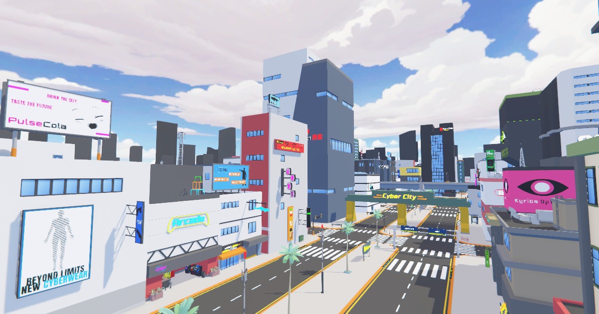 LowPoly Cyberpunk City | 3D Urban | Unity Asset Store