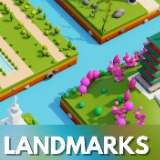Low Poly Asia & Oceania LandMarks by IGS