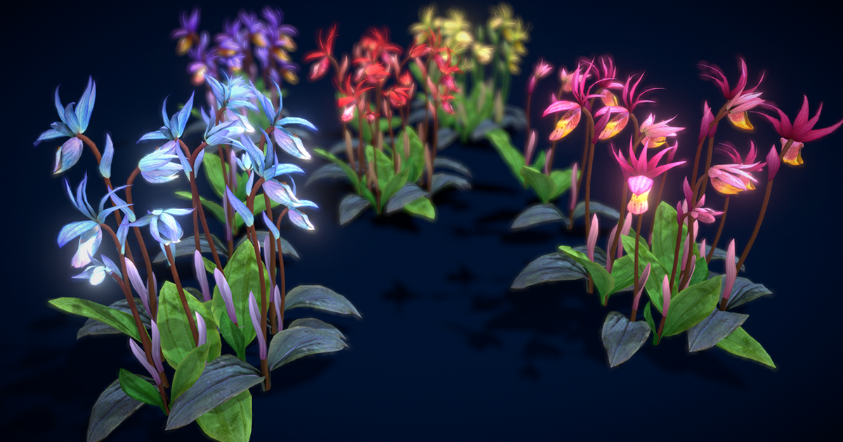 Flower Calypso Bulbosa | 3D 꽃 | Unity Asset Store