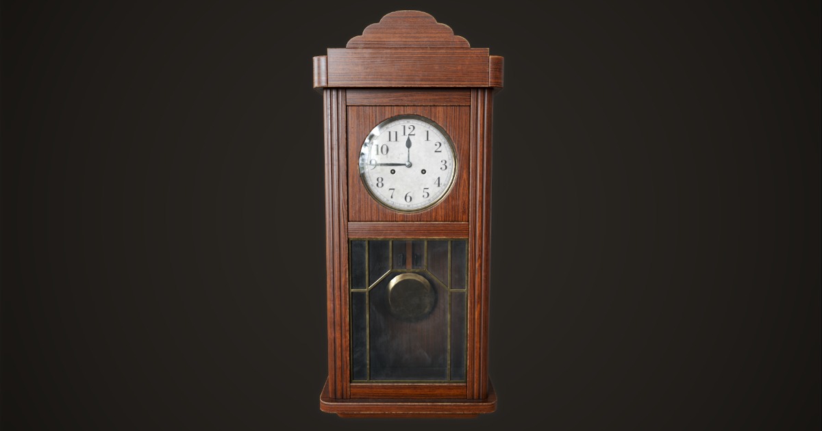 Vintage wall clock with pendulum | 3D Interior | Unity Asset Store