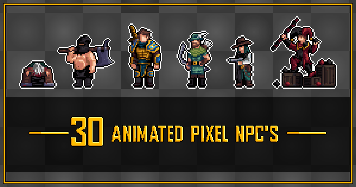 NPC Pack 1 Pixel Art 2D Characters Unity Asset Store npc-pack-1-pixel-art-2d-characters-unity-asset-store