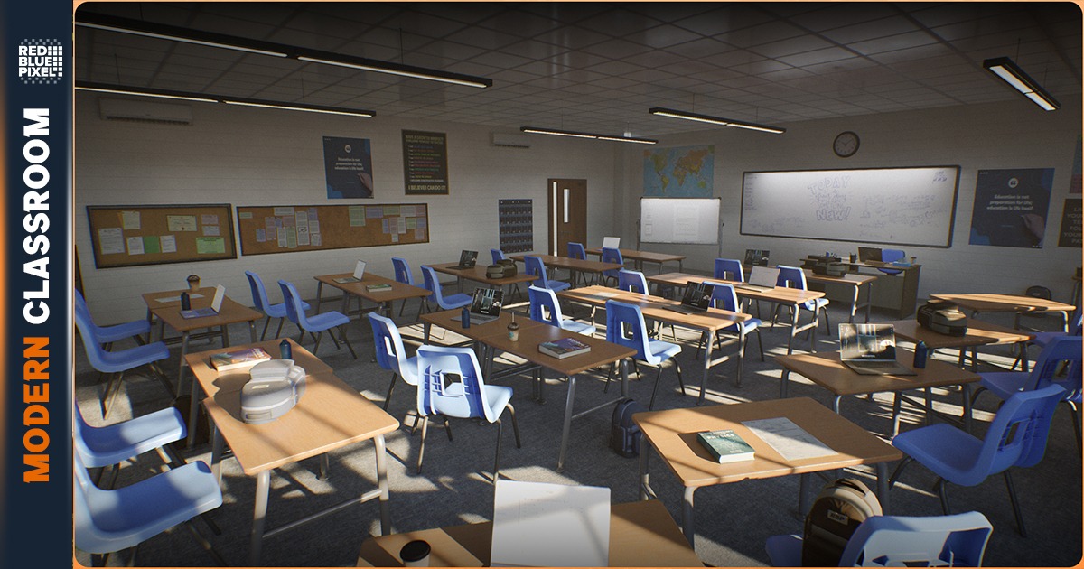 Modern Classroom | 3D Props | Unity Asset Store