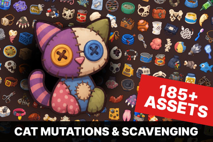 Feline Mutations Mutant Cats Post-Apocalyptic Scavenging Icons Pack