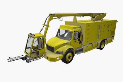 Aircraft Deicer Truck Yellow (347)