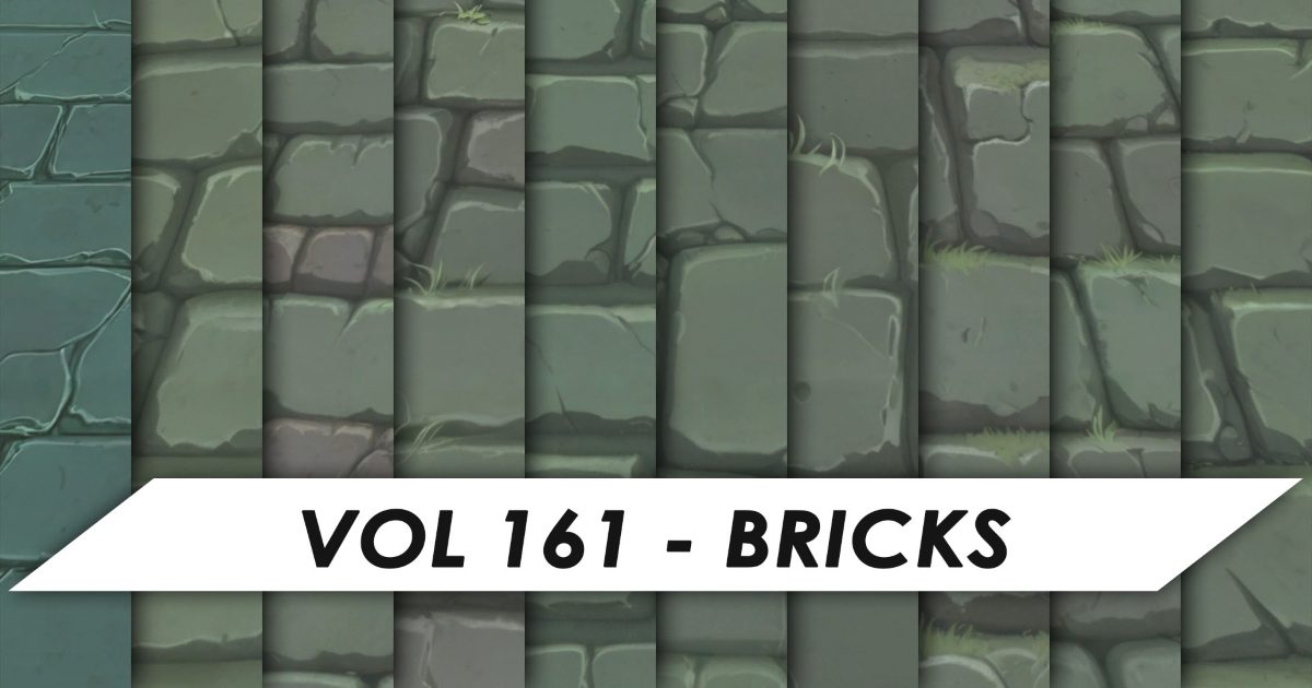 Unity Base Block Texture Stylized Textures - Vol 161 - Bricks | 2D Textures & Materials | Unity ...